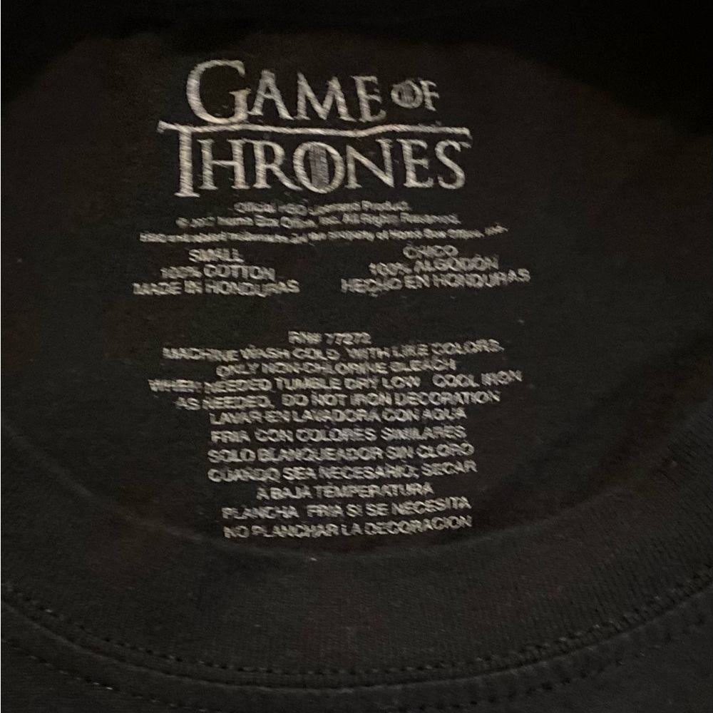 Game of Thrones Black Graphic T-Shirt - Picture 2 of 3